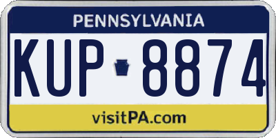 PA license plate KUP8874