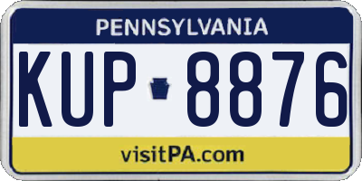 PA license plate KUP8876