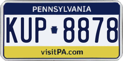 PA license plate KUP8878