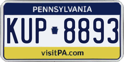 PA license plate KUP8893