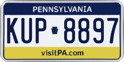 PA license plate KUP8897