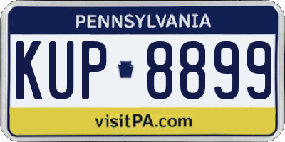 PA license plate KUP8899