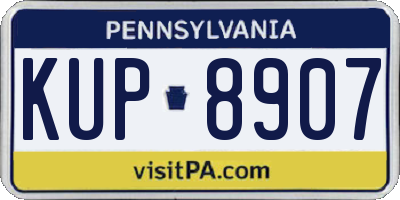 PA license plate KUP8907