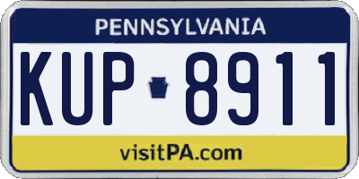 PA license plate KUP8911
