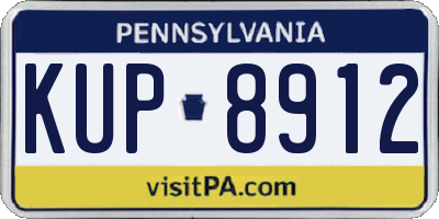 PA license plate KUP8912
