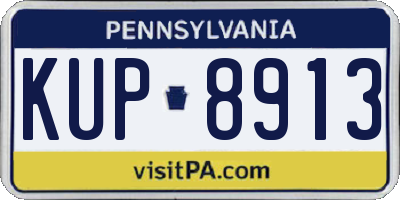 PA license plate KUP8913