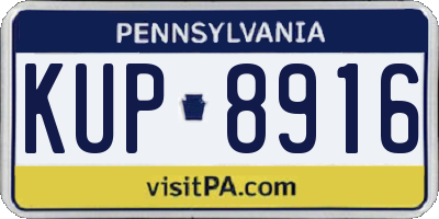 PA license plate KUP8916