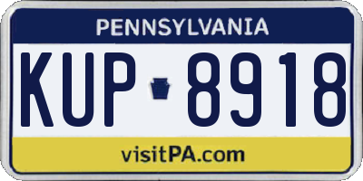 PA license plate KUP8918