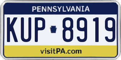 PA license plate KUP8919