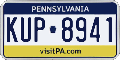PA license plate KUP8941