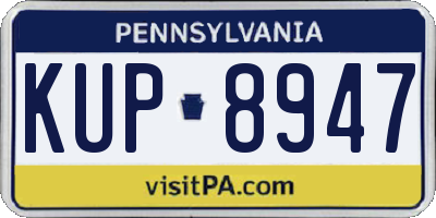 PA license plate KUP8947