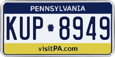 PA license plate KUP8949
