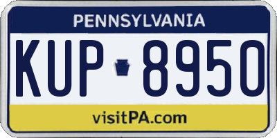 PA license plate KUP8950