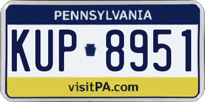 PA license plate KUP8951