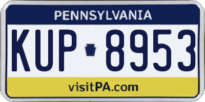 PA license plate KUP8953