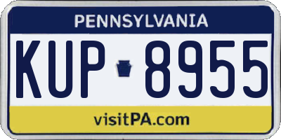 PA license plate KUP8955