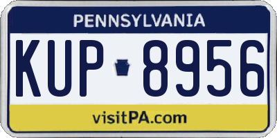 PA license plate KUP8956