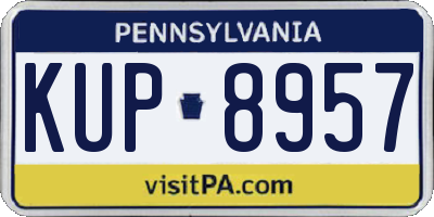 PA license plate KUP8957