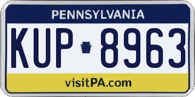 PA license plate KUP8963