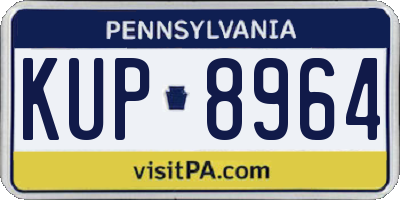 PA license plate KUP8964