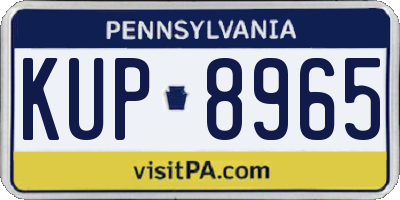 PA license plate KUP8965