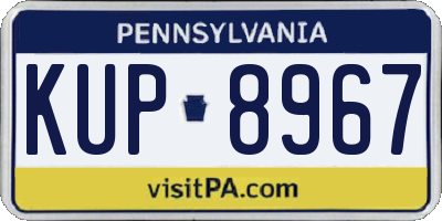 PA license plate KUP8967