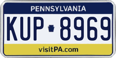PA license plate KUP8969