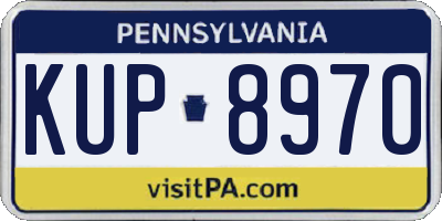 PA license plate KUP8970