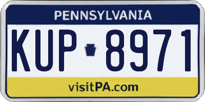 PA license plate KUP8971