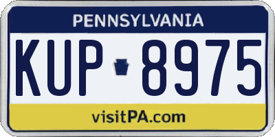 PA license plate KUP8975