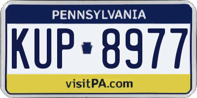PA license plate KUP8977