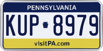 PA license plate KUP8979