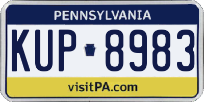 PA license plate KUP8983
