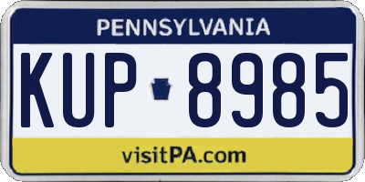 PA license plate KUP8985