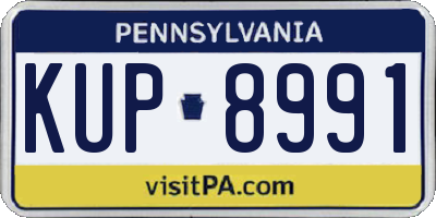 PA license plate KUP8991