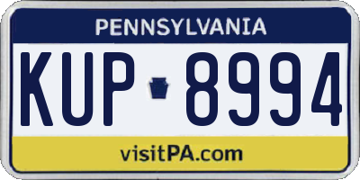 PA license plate KUP8994