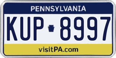 PA license plate KUP8997