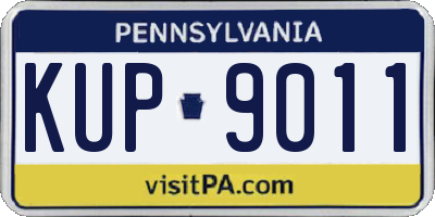 PA license plate KUP9011
