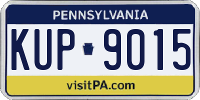 PA license plate KUP9015
