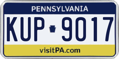 PA license plate KUP9017
