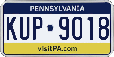 PA license plate KUP9018