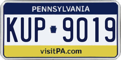 PA license plate KUP9019