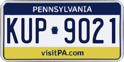 PA license plate KUP9021