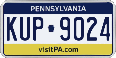 PA license plate KUP9024