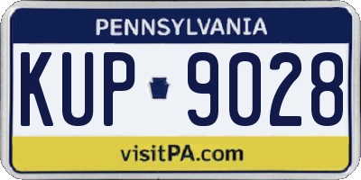 PA license plate KUP9028