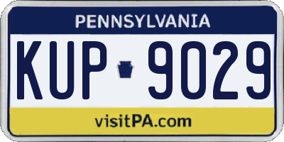 PA license plate KUP9029