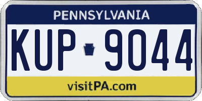 PA license plate KUP9044