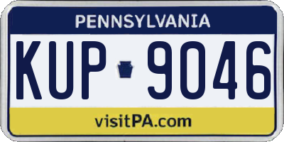 PA license plate KUP9046