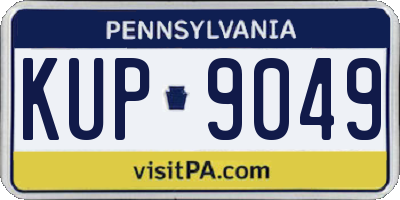 PA license plate KUP9049