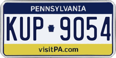 PA license plate KUP9054